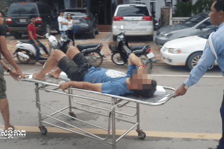 Foreigner Crashes With Chicken Seller, Kampot