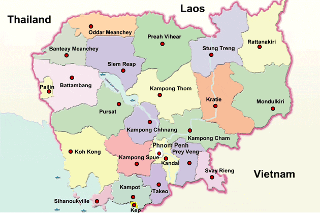 Cambodia Map 