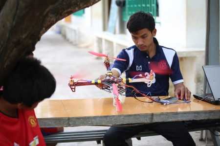 Kampot Farmer Works on Drone Technology