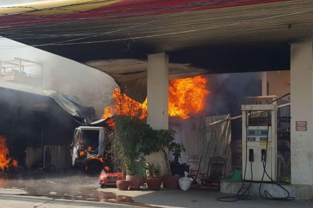 Fire at PP Gas Station