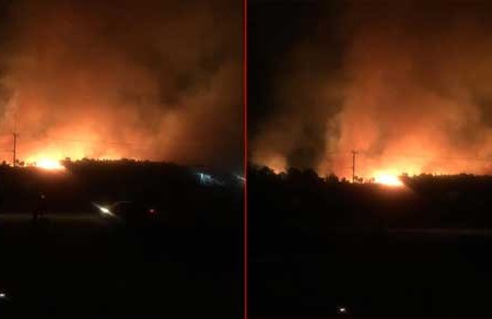 Huge Fire At Koh Kong Airport (Video)