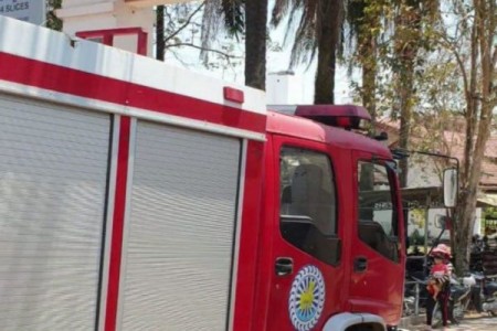 Firetrucks Supply Water to SHK Referral Hospital