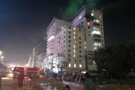 Fire in Sihanoukville Hotel