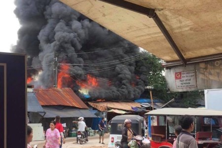 Breaking: Fire In Sihanoukville Market