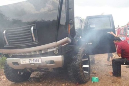 Sisaphon Hummer Goes Up In Smoke