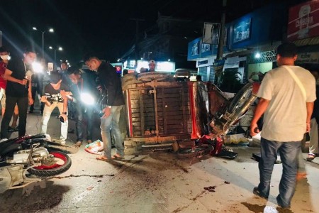 One Dead After Container Truck Moto-Tuk Tuk Hit & Run