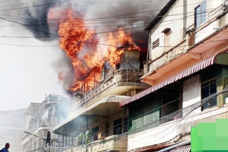 Big House Fire In Phnom Penh