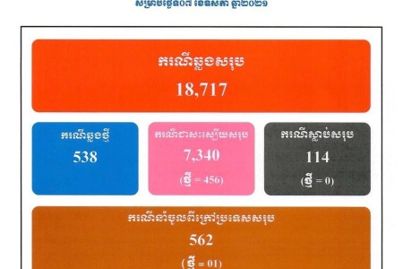 COVID Cases: 538 New/456 Treated