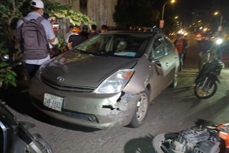 Prius Driver Pays After Hitting Two Motos